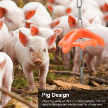 Hanging Piglet Chew Toy for Farm Food, Hollow Bite Toy, High Strength Animals Pig Chew Bite Toy for Piglet Farm Home