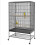 Birdcage including perches, bird toys, removable base tray, 1 shelf, grey 2