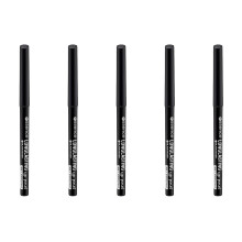 essence | 5-Pack Black Longlasting Eyeliner Pencil | Water-Resistant & Applies Smoothly & Evenly | Retractable | Vegan & Paraben Free | Cruelty Free
