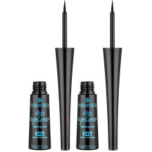 essence | Dip Eyeliner Waterproof 24H Longlasting | Deep Black Color, Precise & Easy Application | Bold & Natural Eye Make Up | 0.1 Fl Oz (Pack of 2)