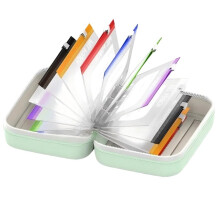 Set di 14 Portapillole Impermeabili con Cerniera Interna per Medicinali Giornalieri, Settimanali, Vitamine e Farmaci, Colore Verde.