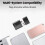 6 in 1 Multifunction OTG TF  Card Reader High Speed USB 2.0 Type C Adapter for Smartphone Tablet Computer 6