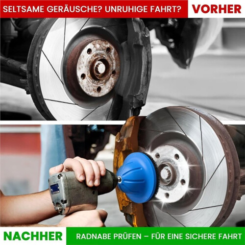 Wheel Hub Grinder Diameter 150 mm - Includes Sanding Pad, Adapter - for Clean Wheel Attachment & Secure Rim 2