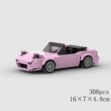 (10571 no box)MOC Speed Car Miata MX-5 NA M3 Super Race Sport Vehicle Model Building Block Technical