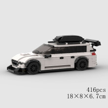 (10538 no box)MOC Speed Car Miata MX-5 NA M3 Super Race Sport Vehicle Model Building Block Technical