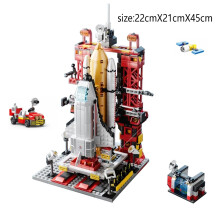 (1059pcs)Model Building Blocks Space Rocket Launching City Aerospace Space Station Shuttle Ship Astronaut