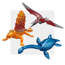 (Dinosaur Set J)Jurassic World Dinosaurs Velociraptor Triceratops Indominus T-Rex Model Assemble Educational