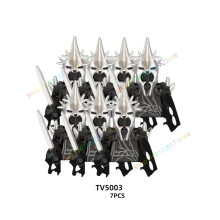 (TV5003 7pcs)7PCS Anime Movie TV6401 TV6402 Series Action Figures Blocks Toy Orcs Medieval Wars Soldiers
