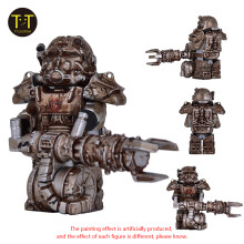 (T60 fallout 01)1PCS Military Soldiers Mini Anime Action fallouts Figures Weapons Robot Mecha Building