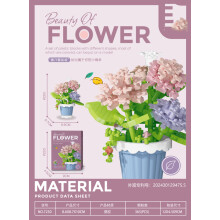 (7230-365pcs-no box)Flowers Bouquet Brick Toy for Children Girl 8 10 Year Old Birthday Gift Construction