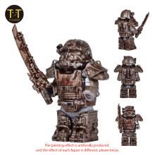 (T60 fallout 05)1PCS Military Soldiers Mini Anime Action fallouts Figures Weapons Robot Mecha Building