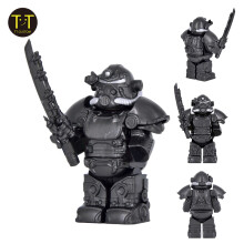 (X51-2)1PCS Military Soldiers Mini Anime Action fallouts Figures Weapons Robot Mecha Building Blocks