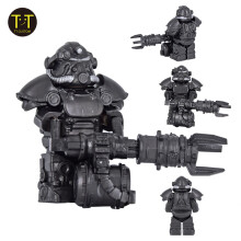 (X51-3)1PCS Military Soldiers Mini Anime Action fallouts Figures Weapons Robot Mecha Building Blocks