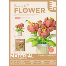 (7226-279pcs-no box)Flowers Bouquet Brick Toy for Children Girl 8 10 Year Old Birthday Gift Construction