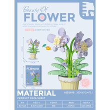 (7228-218pcs-no box)Flowers Bouquet Brick Toy for Children Girl 8 10 Year Old Birthday Gift Construction