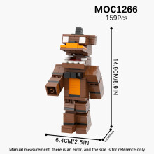 (MOC1266)Horror Game Set Building Blocks FNAFED Movie Cartoon Bear Cartoon Scene Compatible Action Figures