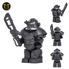 (X51-1)1PCS Military Soldiers Mini Anime Action fallouts Figures Weapons Robot Mecha Building Blocks