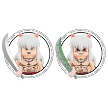 (2pcs)Inuyasha Anime Movie Series Building Blocks Mini Action Figure Accessories Halloween Christmas