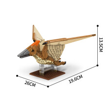 (Pterosaur Blocks,with box)Micro Mini Building Block Toys T-Rex Pteranodon-Puzzle Assemble,Children's