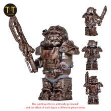 (T60 fallout 04)1PCS Military Soldiers Mini Anime Action fallouts Figures Weapons Robot Mecha Building