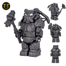 (style 02)1PCS Military Soldiers Mini Anime Action fallouts Figures Weapons Robot Mecha Building Blocks