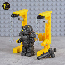 (style 09)1PCS Military Soldiers Mini Anime Action fallouts Figures Weapons Robot Mecha Building Blocks