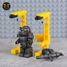 (style 10)1PCS Military Soldiers Mini Anime Action fallouts Figures Weapons Robot Mecha Building Blocks