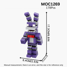(MOC1269)Horror Game Set Building Blocks FNAFED Movie Cartoon Bear Cartoon Scene Compatible Action Figures
