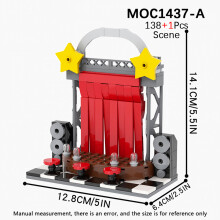 (MOC1437-A)Horror Game Set Building Blocks FNAFED Movie Cartoon Bear Cartoon Scene Compatible Action