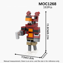 (MOC1268)Horror Game Set Building Blocks FNAFED Movie Cartoon Bear Cartoon Scene Compatible Action Figures
