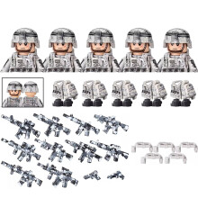 (ACU)City Special Forces Figures Building Blocks British Special Air Service US Russia SWAT Army Soldiers