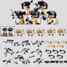 (Snow)City Special Forces Figures Building Blocks British Special Air Service US Russia SWAT Army Soldiers