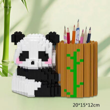 (C01 No box)Capybara Building Block Pen Holder Multi-Function Desk Organizer for Office Supplies Cosmetics