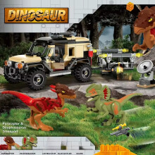 (303PCS 3 Minifigures,No Box)Compatible MOC Sets Dinosaur Series Building Blocks 76966 Dinosaur Missions: