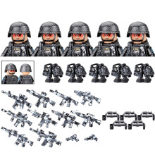 (NYPD)City Special Forces Figures Building Blocks British Special Air Service US Russia SWAT Army Soldiers
