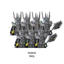 (TV5018 7pcs)7PCS Anime Movie TV6401 TV6402 Series Action Figures Blocks Toy Orcs Medieval Wars Soldiers