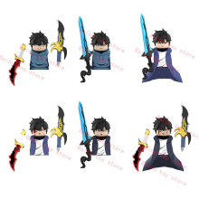 (6pcs set)NEW Solo Leveling Sung Jin Woo Building Blocks Set Anime Beru Igris Bellion Action Figure