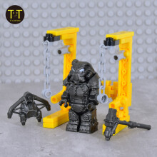(style 12)1PCS Military Soldiers Mini Anime Action fallouts Figures Weapons Robot Mecha Building Blocks