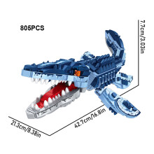 (805pcs No Box)Jurassic Dinosaurs World Animal Park Blocks Building Brick Dinosaur Figures City Dino
