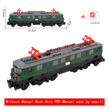 (Locomotive E50)MOC City Creative Idea Train Brake Classic Auto Building Classic Auto Blocks Bricks
