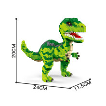 (Big Velociraptor,in bag)Micro Mini Building Block Toys T-Rex Pteranodon-Puzzle Assemble,Children's