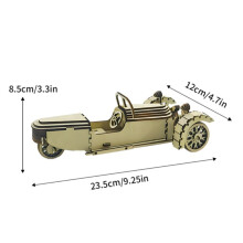 (MW-308)OUZEY 27 Set 3D Wooden Car Puzzle Collection, DIY Assembly Model Kits for All Ages Cool Desktop