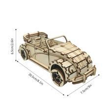 (MW-303)OUZEY 27 Set 3D Wooden Car Puzzle Collection, DIY Assembly Model Kits for All Ages Cool Desktop