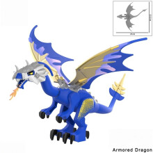 -6Creative MOC Medieval Dragon Toy - Movable Wings, Dino-Inspired Design, Compatible Bricks Give toys