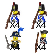 (PG99-1234-16PCS)MOC Medieval Building Blocks Children's Toy Napoleon War Figures Military Leaders Soldiers