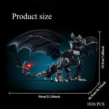 (1026pcs,NO BOX)1026 PCS Mysterious Creature Dragon Model Puzzle Building Blocks - Hobbyist Collectibles