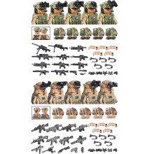 (Delta-SEAL)City Special Forces Figures Building Blocks British Special Air Service US Russia SWAT Army
