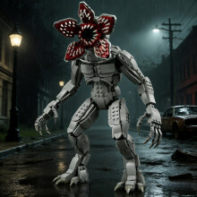 (553PCS no box)Horror Movie Stranger Chomper Figure Orchid Monsters Model Building Block Sets Toys Collector's