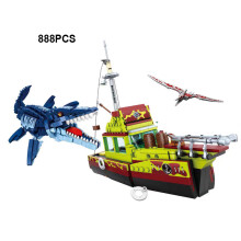 (888pcs No Box)Jurassic Dinosaurs World Animal Park Blocks Building Brick Dinosaur Figures City Dino