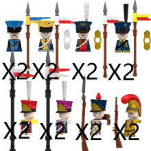 (N041-44 N049-52-16P)MOC Medieval Building Blocks Children's Toy Napoleon War Figures Military Leaders